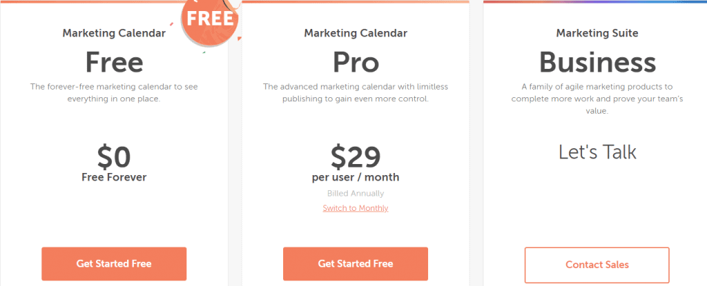 CoSchedule Pricing Plan CoSchedule Pricing Plan